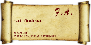 Fai Andrea névjegykártya
